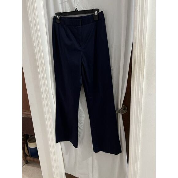 Lafayette 148 Women’s Classic Straight Leg Trousers in Navy Blue Size 4/s - Picture 1 of 5
